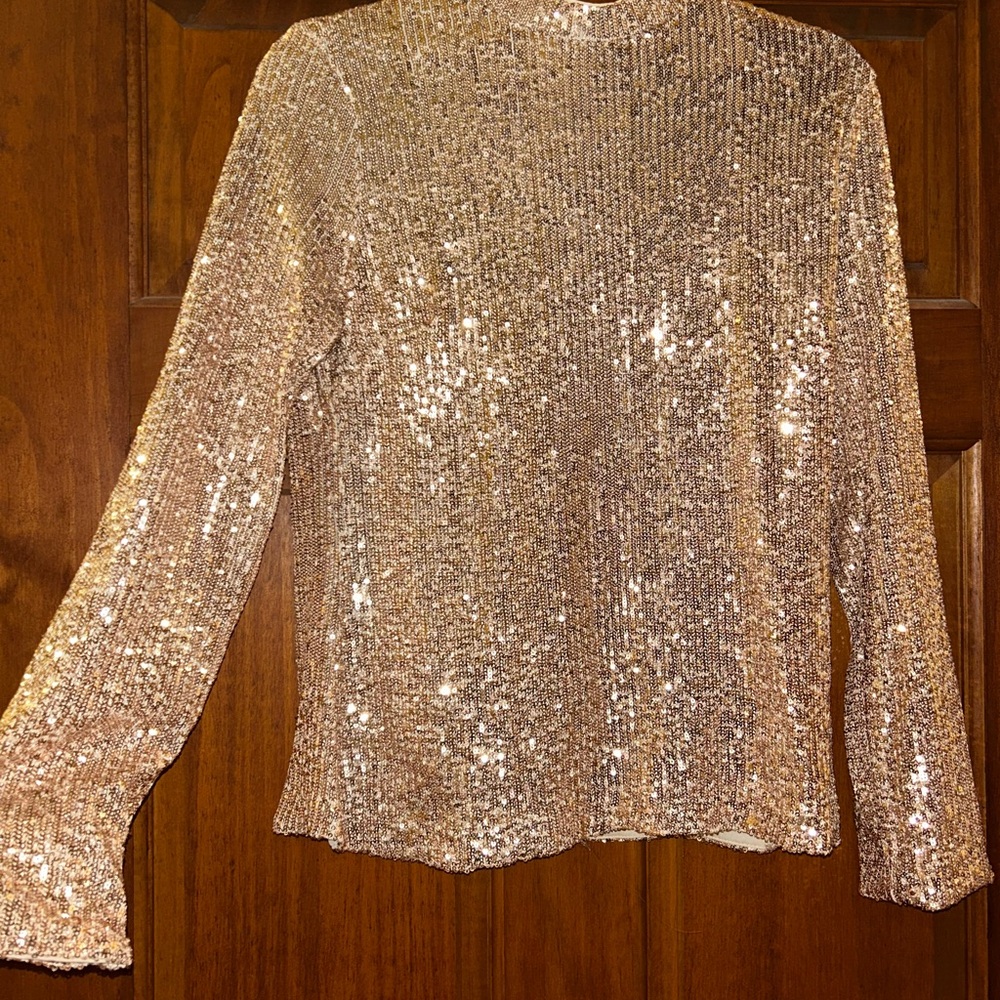 Gold Sequin Women's Top